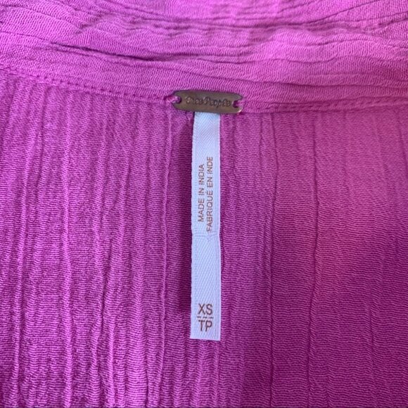 Free People Summer Stars Button Up Shirt Size XS - Picture 10 of 12